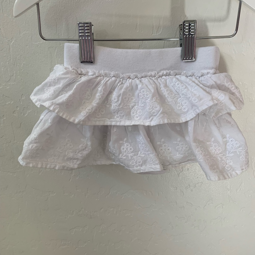 Ralph Lauren Baby Girl White Ruffle Skirt